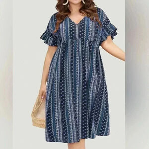 NWT!bohemian floral print knee dress size 10 or Medium